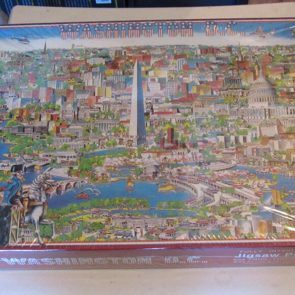 Vtg1988 City of Washington D.C. Character Jigsaw Puzzle Buffalo Games SEALED - Picture 1 of 7